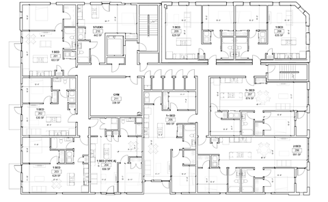 a floor plan of a house with many different floors